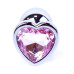 Анальная пробка Boss Series - Jewellery Silver Heart PLUG Rose S