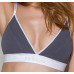 Спортивный топ с двойными бретелями Passion PS007 TOP dark grey, размер L