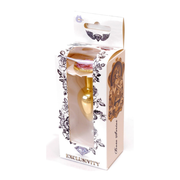 Анальная пробка Boss Series - Jewellery Gold PLUG Rose S