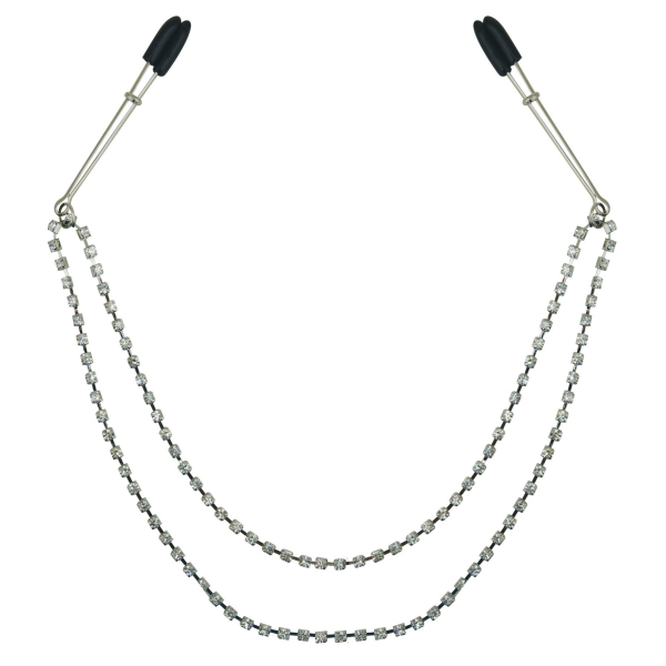 Украшение цепочка с зажимами для сосков Sportsheets Midnight Bling Nipple Clips