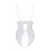 Боди Passion Ursula Body white L/XL, с ажурным декором и открытым шагом
