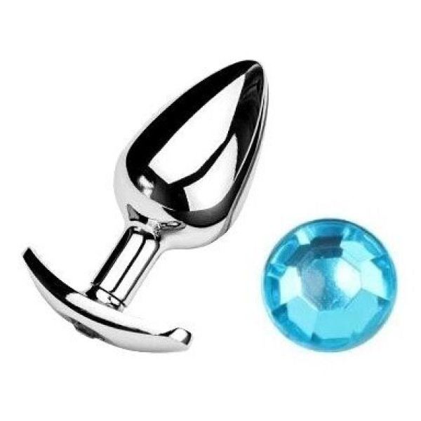 Анальная пробка якорь с кристаллом Blue, размер S,