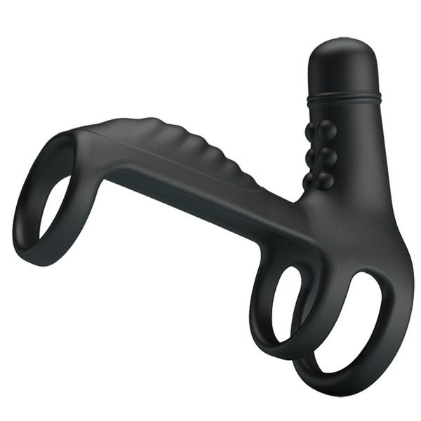 Насадка с вибрацией Pretty Love - VIBRATING PENIS SLING, 10 функций вибрации