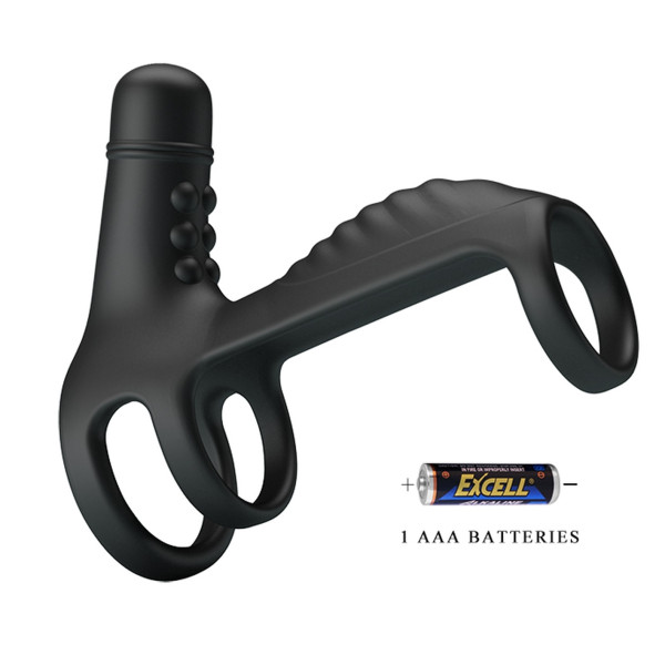 Насадка с вибрацией Pretty Love - VIBRATING PENIS SLING, 10 функций вибрации