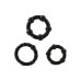 Набор из 3 шт эрекционных колец STAY HARD - Three Rings BLACK