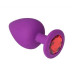 Силиконовая анальная пробка с кристаллом Purple Silicone Ruby, размер S
