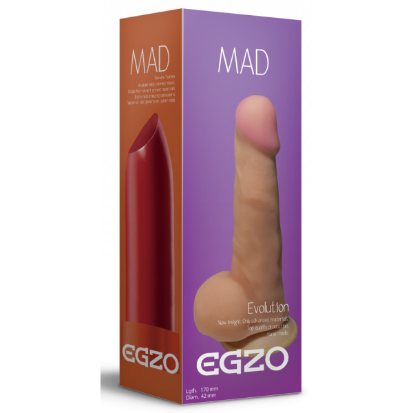 Фаллоимитатор EGZO Ciberskin, 17*4,2 см