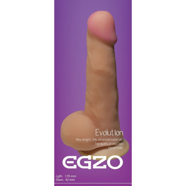 Фаллоимитатор EGZO Ciberskin, 17*4,2 см