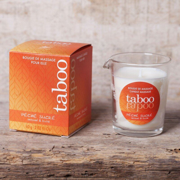 Массажная свеча для женщин TABOO Peche Sucre Bougie, 60 г