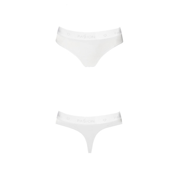 Трусики-бразилиана из хлопка Passion PS005 PANTIES white, размер S