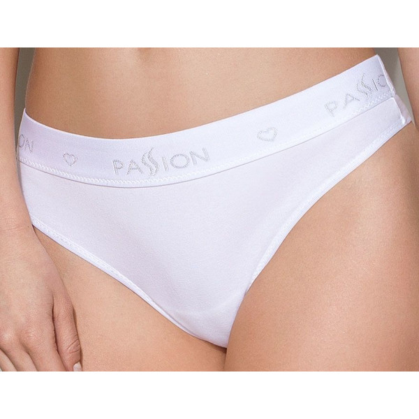Трусики-бразилиана из хлопка Passion PS005 PANTIES white, размер S