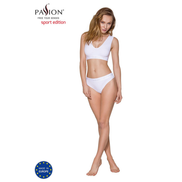Трусики-бразилиана из хлопка Passion PS005 PANTIES white, размер S