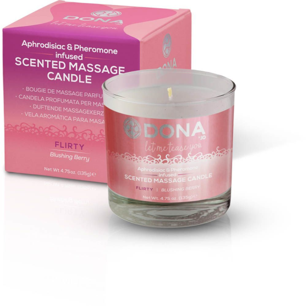 Массажная свеча DONA Scented Massage Candle Blushing Berry FLIRTY