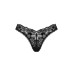 Кружевные стринги Obsessive Donna Dream thong XS/S Black, низкая посадка