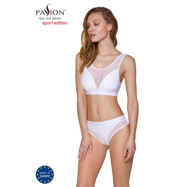 Трусики с прозрачной вставкой Passion PS002 PANTIES white, размер XL