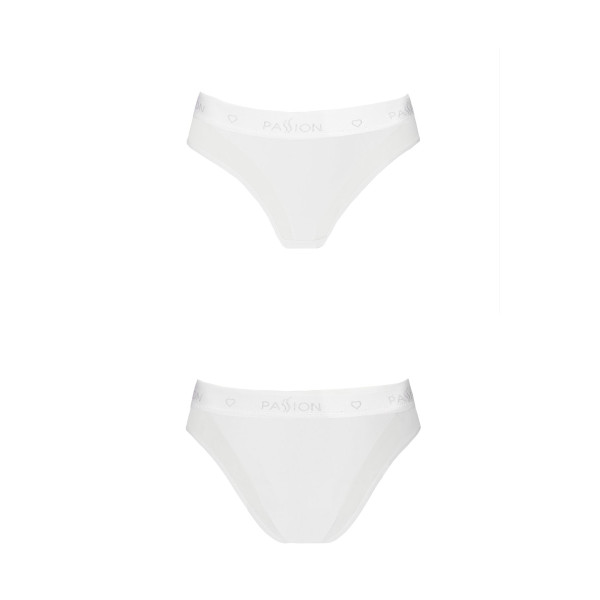 Трусики с прозрачной вставкой Passion PS002 PANTIES white, размер XL