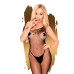 Бодистокинг на одно плечо Penthouse - Fancy Dope Black размер XL