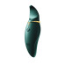 Вибратор 2в1 с язычком Zalo ? Hero Jewel Green, кристалл Swarovski