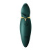 Вибратор 2в1 с язычком Zalo ? Hero Jewel Green, кристалл Swarovski