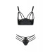 Комплект из эко-кожи с люверсами и ремешками Malwia Bikini black 6XL/7XL - Passion, бра и трусики