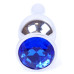 Анальная пробка Boss Series - Jewellery Silver BUTT PLUG Dark Blue