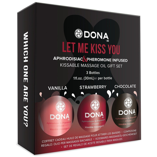 Набор массажных масел DONA Let Me Kiss You съедобные