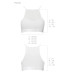 Спортивный топ с прозрачной вставкой Passion PS006 TOP white, размер S