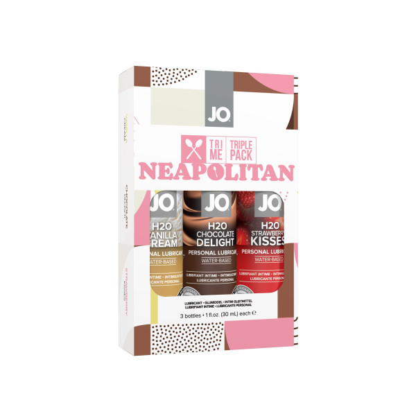 Набор System JO Tri-Me Triple Pack — Neapolitan (3шт., 30 мл) три разных вкуса оральных смазок.