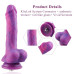 Фаллоимитатор 8.2? с вибрацией для секс-машин Hismith Purple Silicone Dildo with Vibe