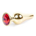 Анальная пробка Boss Series - Jewellery Gold BUTT PLUG Red