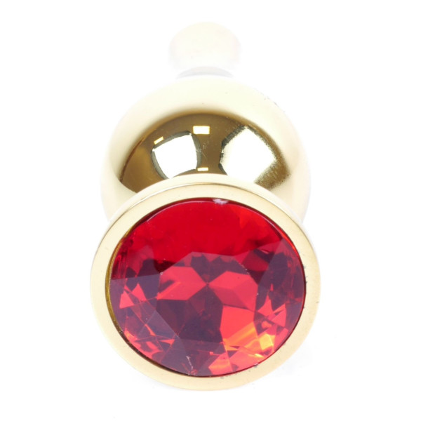 Анальная пробка Boss Series - Jewellery Gold BUTT PLUG Red