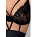 Сорочка лиф с высокой юбкой HAYA CHEMISE black L/XL, трусики
