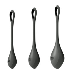 Набор йони бусин Satisfyer Yoni Power 2 Black, диаметр 2-2,5-3см, вес 22-44-73гр