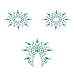 Пэстис из кристаллов Petits Joujoux Gloria set of 3 - Green/Blue