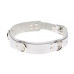 Ошейник Slave leather collar,white