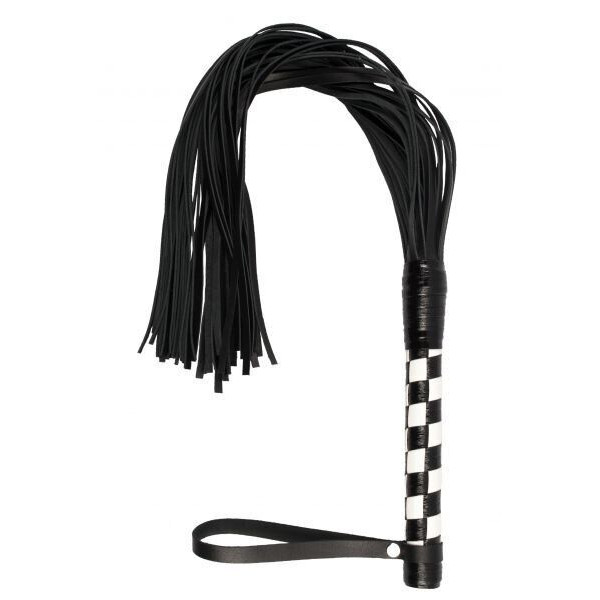 Флогер Premium Leather Flogger Black&White