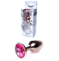 Анальная пробка Boss Series - Jewellery Red Gold PLUG Pink S