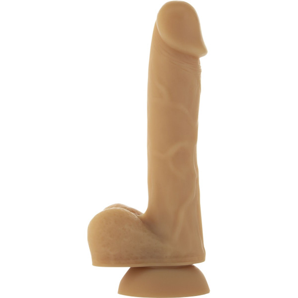 Гибкий фаллоимитатор на присоске ADDICTION — ANDREW 8 inch Silicone Dong — Caramel, вибропуля в подарок