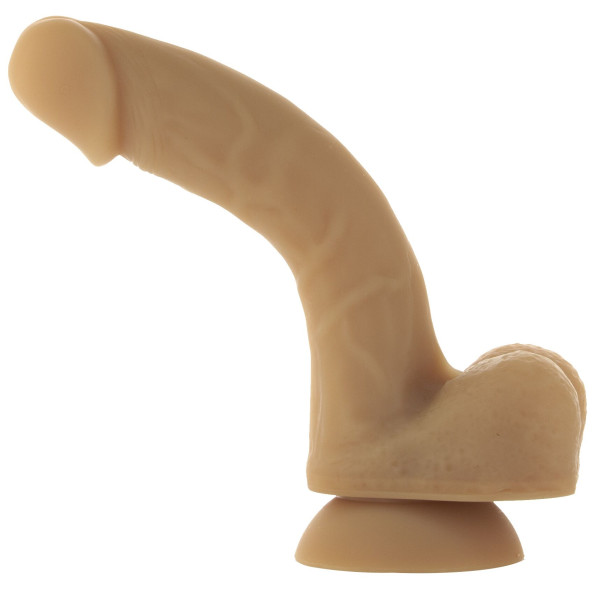 Гибкий фаллоимитатор на присоске ADDICTION — ANDREW 8 inch Silicone Dong — Caramel, вибропуля в подарок