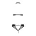 Белье с открытым доступом Passion MOONLIGHT SET S/M black, топ, стринги