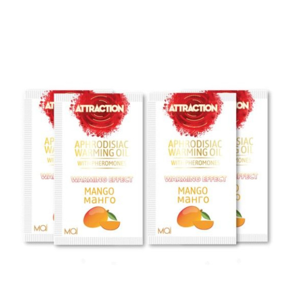 Пробник массажного масла с феромонами MAI PHEROMON MASSAGE OIL MANGO, 10 мл