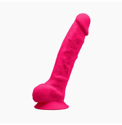 Фаллоимитатор SilexD Vetus Pink (MODEL 1 size 8in), двухслойный, силикон+Silexpan, диаметр 4,2см