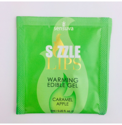 Пробник массажного геля Sensuva - Sizzle Lips Caramel Apple (6 мл)