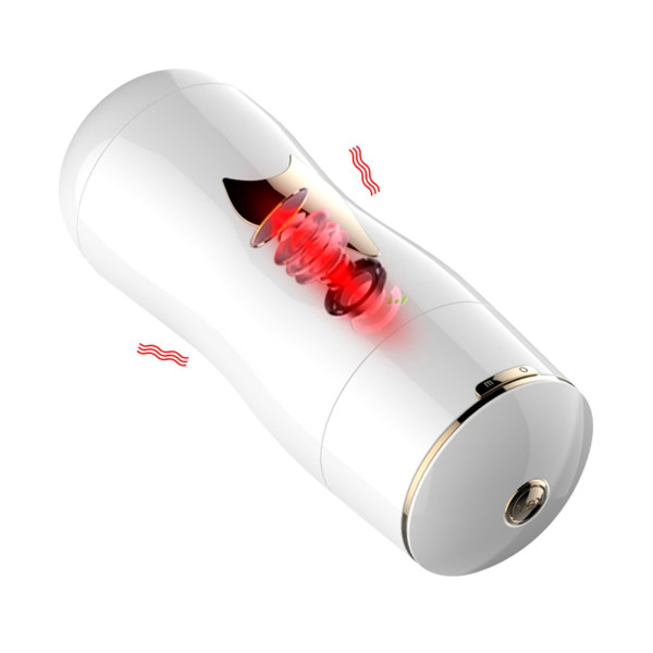 Мастурбатор с двумя входами на присоске Boss Series: Vibrating Masturbation Cup White