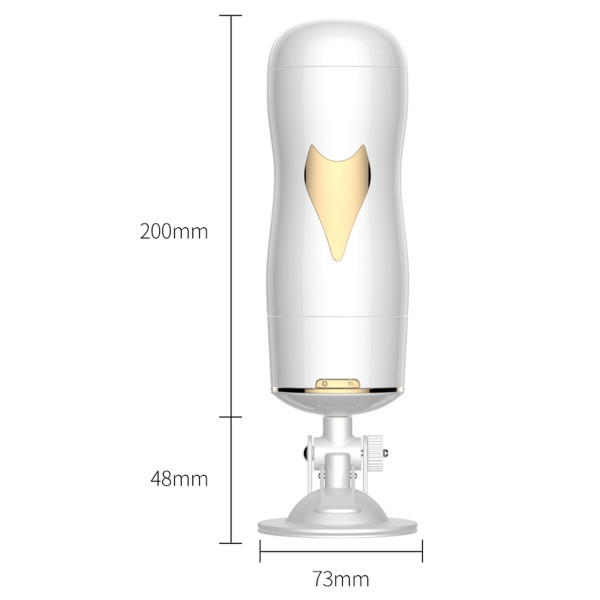 Мастурбатор с двумя входами на присоске Boss Series: Vibrating Masturbation Cup White
