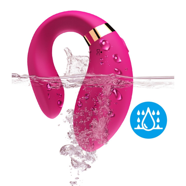 Вибромассажер для пар Boss Series с пультом ДУ - Couple Vibrator Pink USB 9 Function