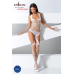 Бодистокинг Passion white, комбинезон, имитация трусиков и гольфиков