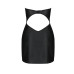 Мини-платье из экокожи CELINE CHEMISE black XXL/XXXL - Passion: шнуровка, трусики в комплекте