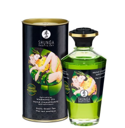 Органическое cогревающее масло Shunga Aphrodisiac Warming Oil - Exotic green tea