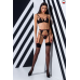 Комплект белья PERDITA SET black L/XL: стрэпы: лиф, стринги и пояс для чулок